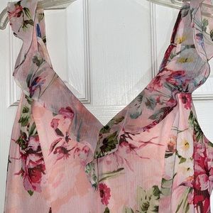 Guess pink floral gown. Vintage. Garden party. Summer wedding, Size 12